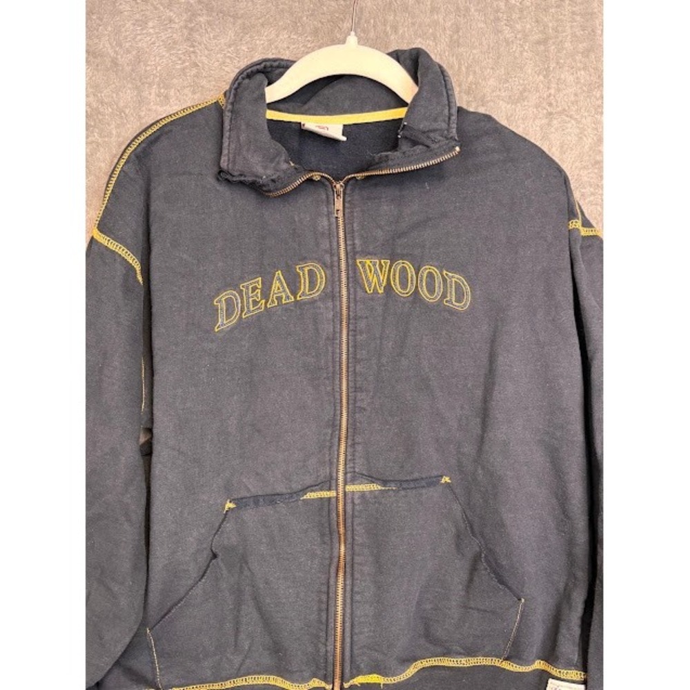 Blue Ocean USA Dead Wood Full Zip Sweatshirt Black Yellow Contrast Stitch Mens M